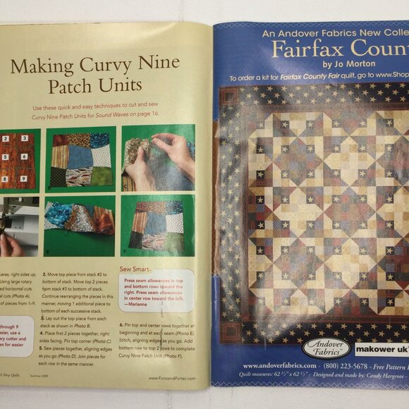 Fons & Porter's Quilting Easy Quilts Magazine Summer 2009 18 Projects Designs - Picture 5 of 13